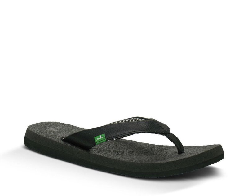 Sanuk Yoga Mat Women's Flip Flops Black | Canada 50GSO